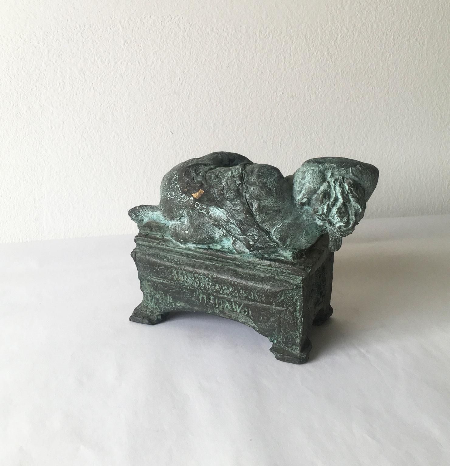 photo for sale 2006 Italy Bronze Sculpture By Ugo Riva Con Gli Occhi Nelle Stelle