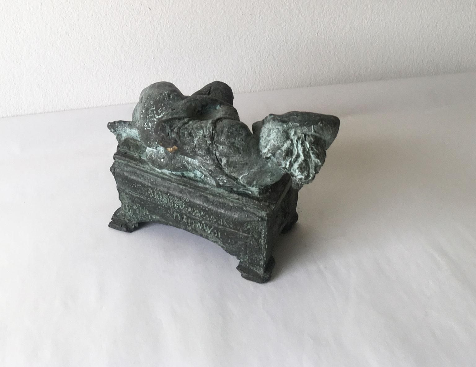 Art 2006 Italy Bronze Sculpture By Ugo Riva Con Gli Occhi Nelle Stelle photo