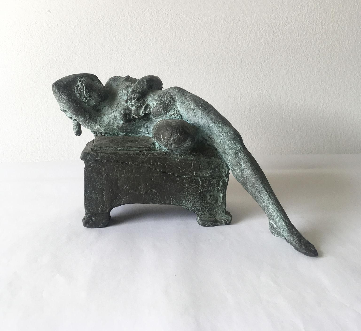 photo buy 2006 Italy Bronze Sculpture By Ugo Riva Con Gli Occhi Nelle Stelle