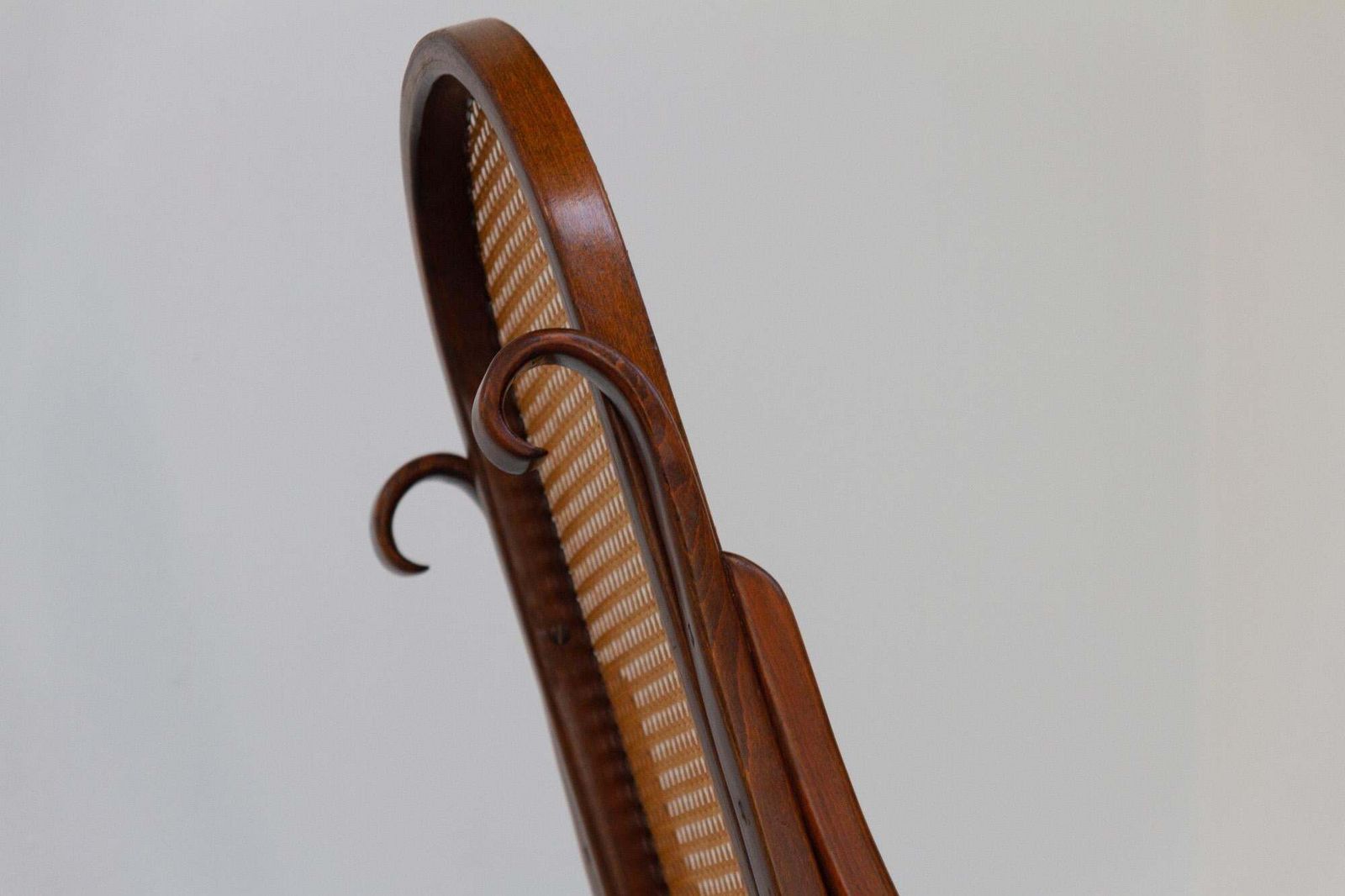Vintage Brown Bentwood Rocking Chair, 1950s photo vinterior