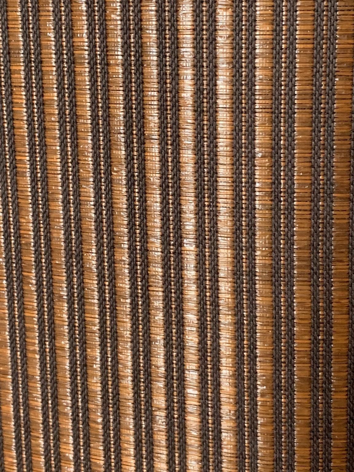 photo vinterior Italy 1990 Post Modern Set Two Black And Brown Upholstered Screens