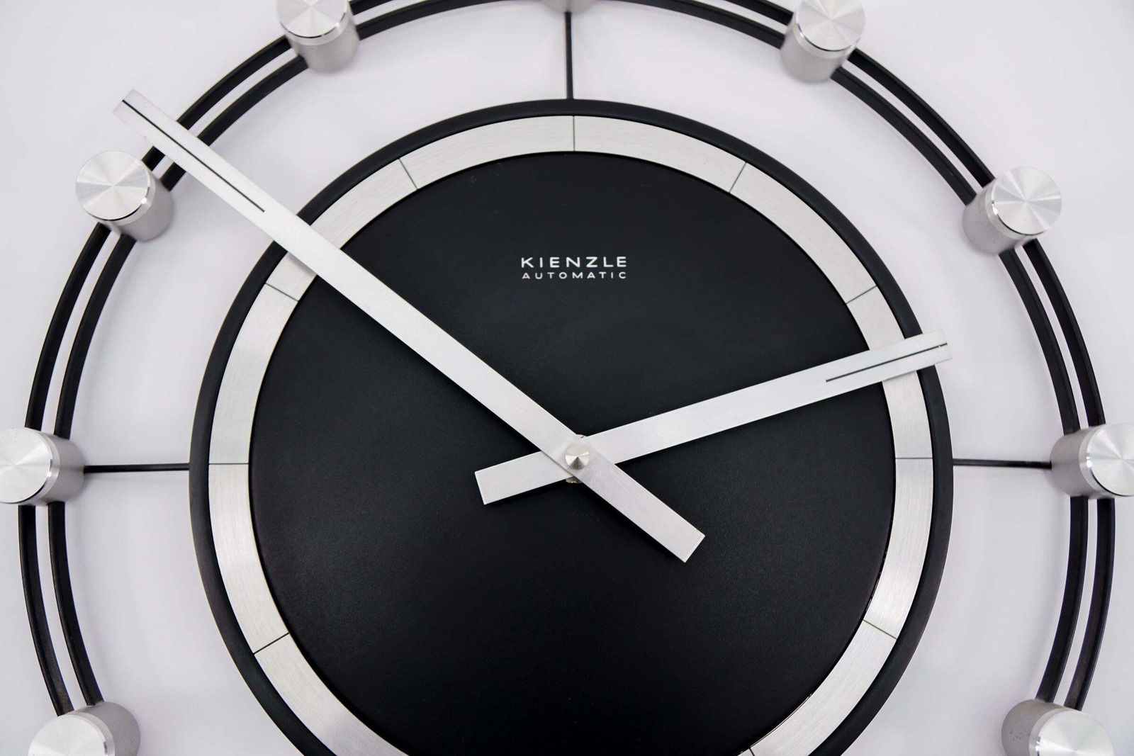 Space Age Sunburst Wall Clock By Kienzle Automatic In Aluminium, 1960s Germany photo vinterior