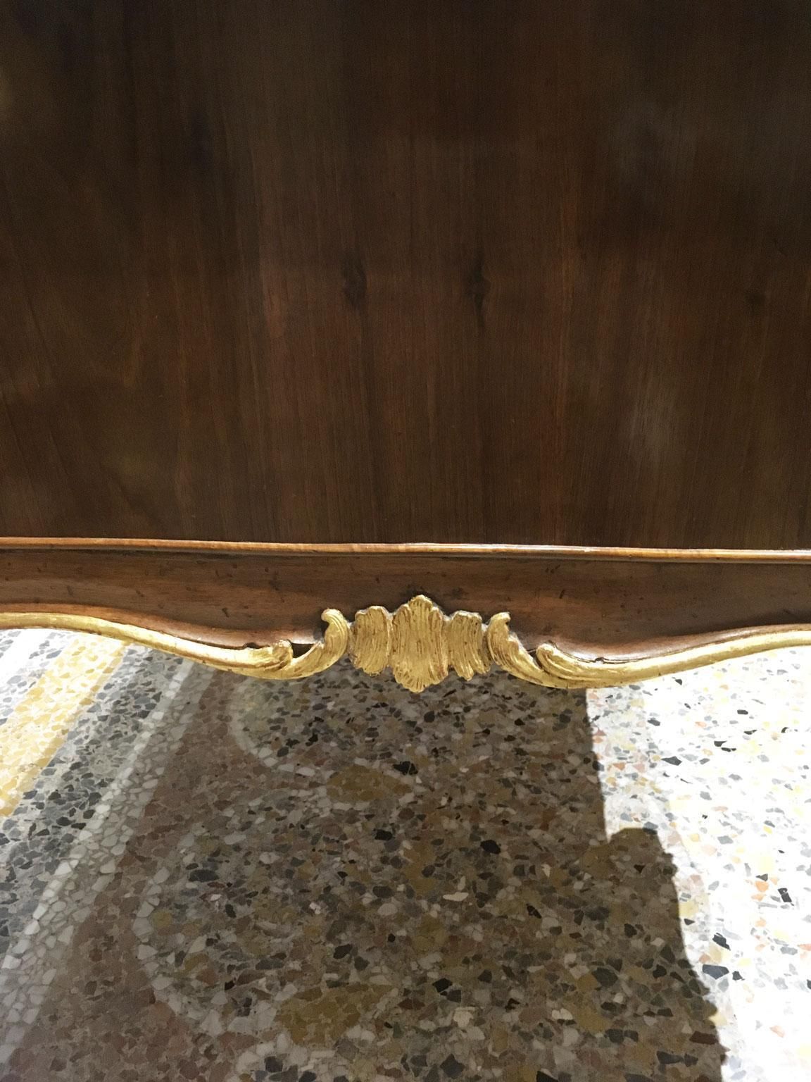 118980.0 1750 Venezia Italy Baroque Carved And Inlaid Walnut Desk With Drawers photo
