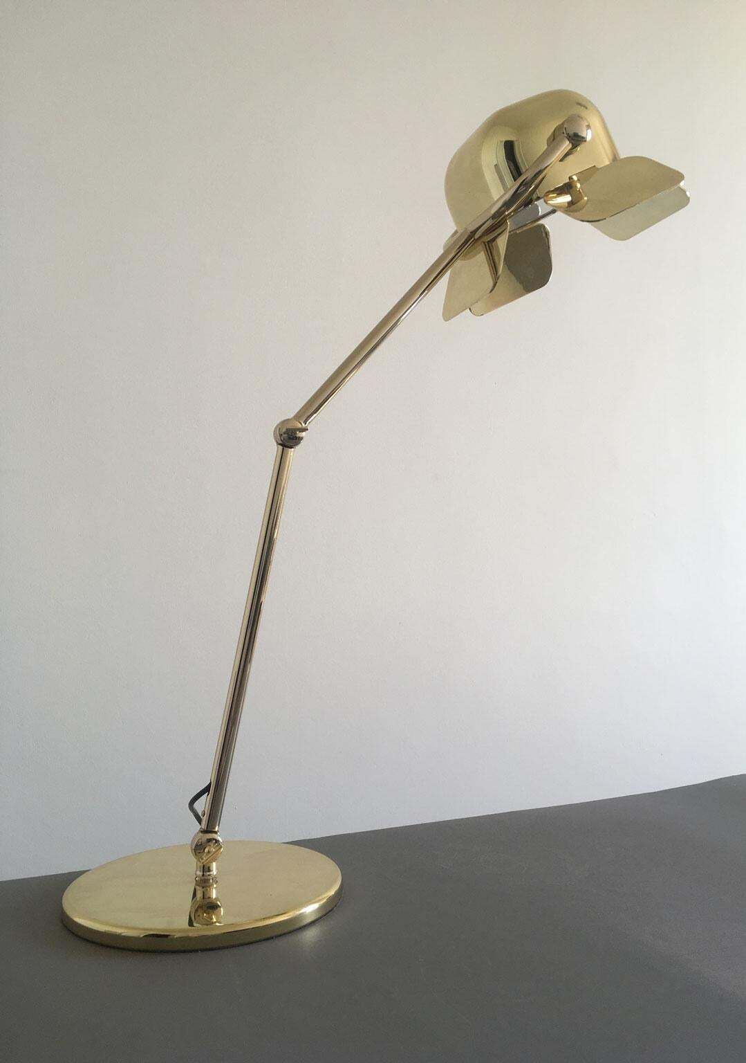 Italian Design Ghidini 1961 Flamingo Brass Table Lamp photo furniture
