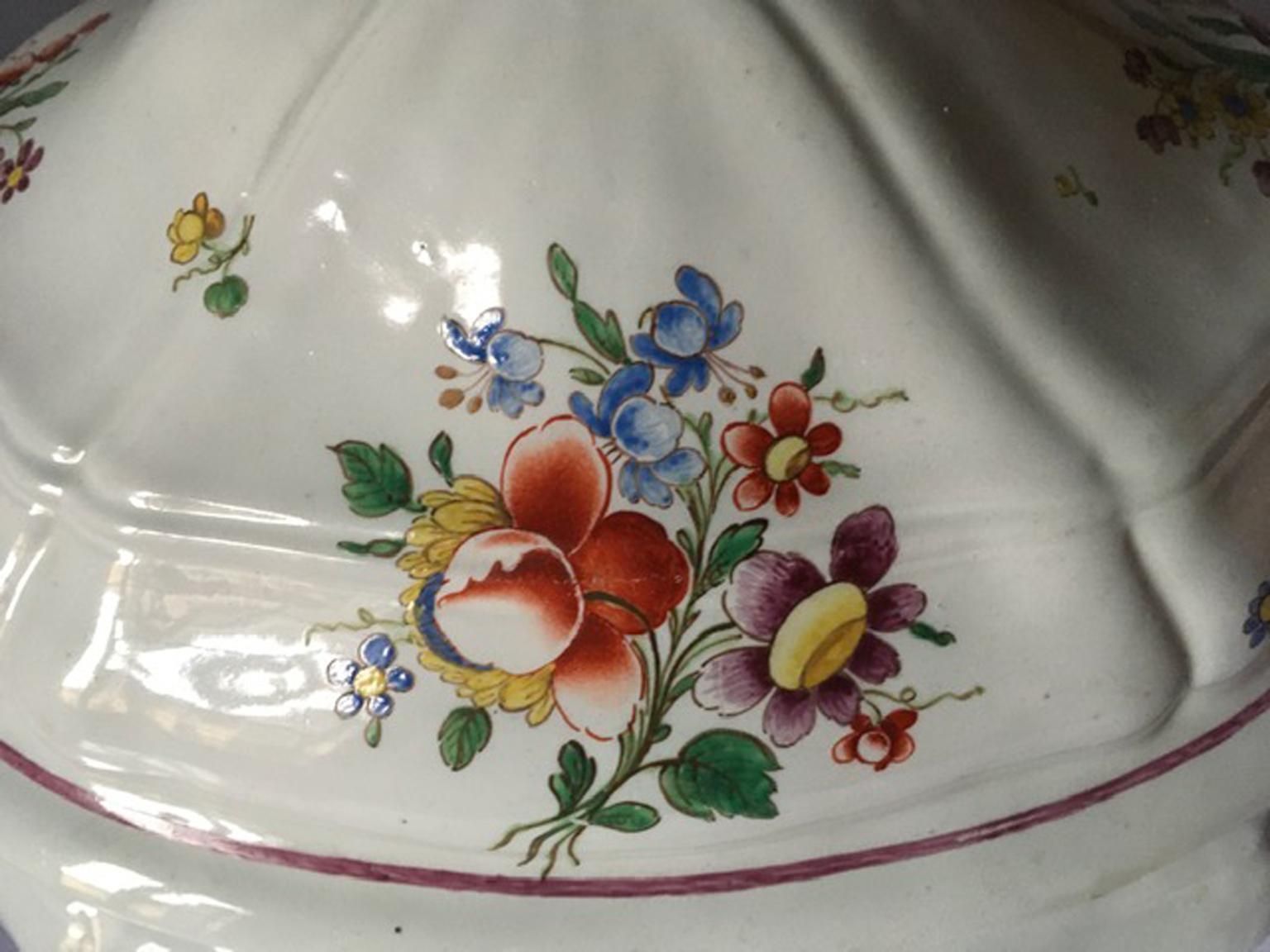 Italy Late 18th Century Porcelain Richard Ginori Doccia Soup Bowl photo vinterior