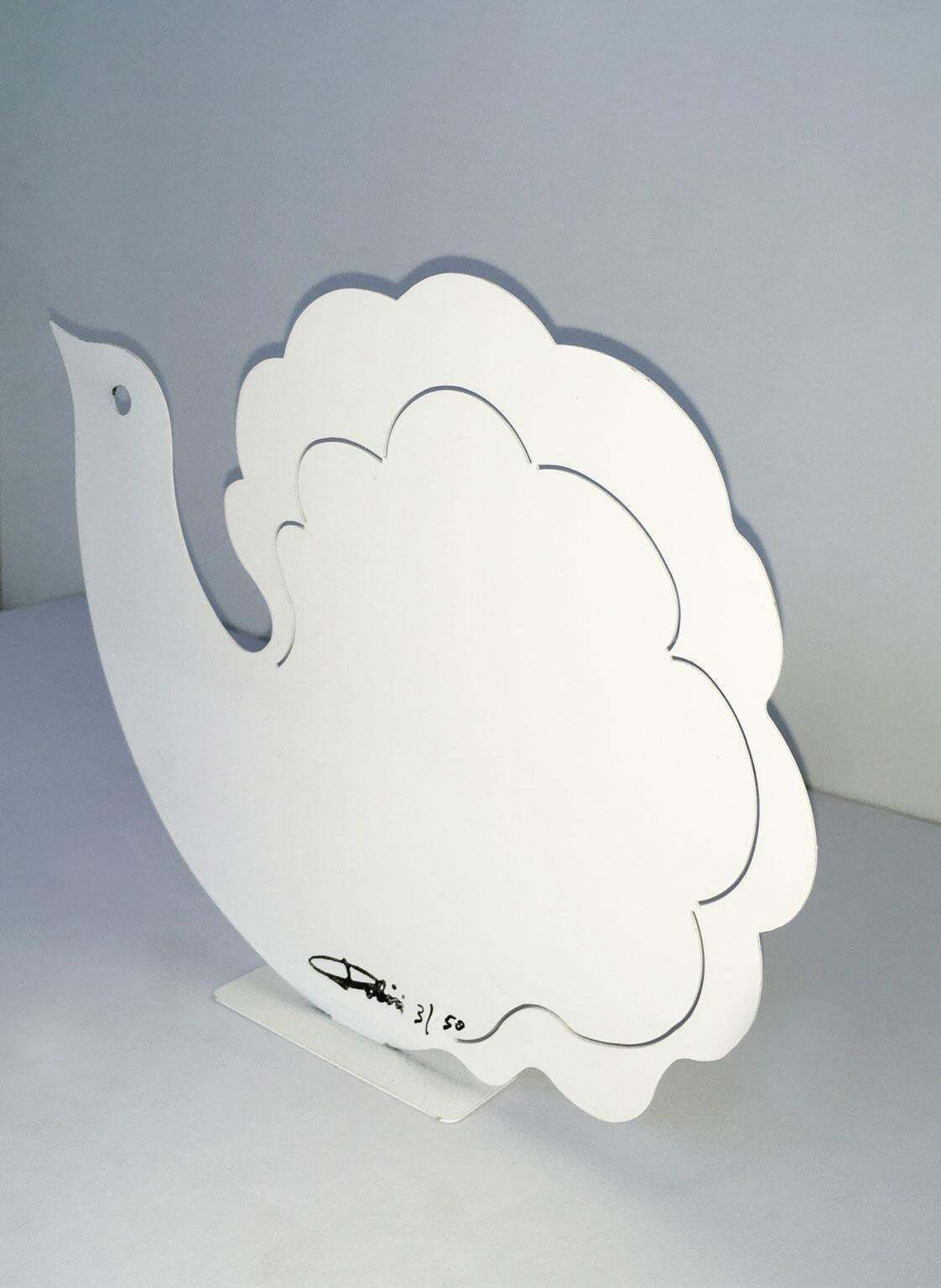 photo vinterior Italy 1980 Riccardo Dalisi White Metal Painted Sculpture Nuvolella