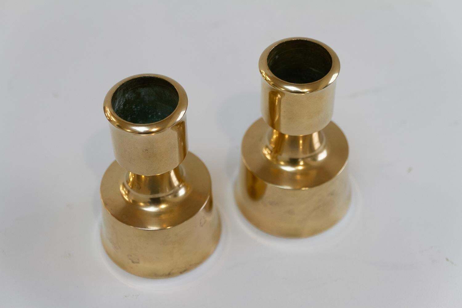 Mid Century Danish Brass Candleholders By Jens Quistgaard,  1960s. Set Of 2. photo Home Decor
