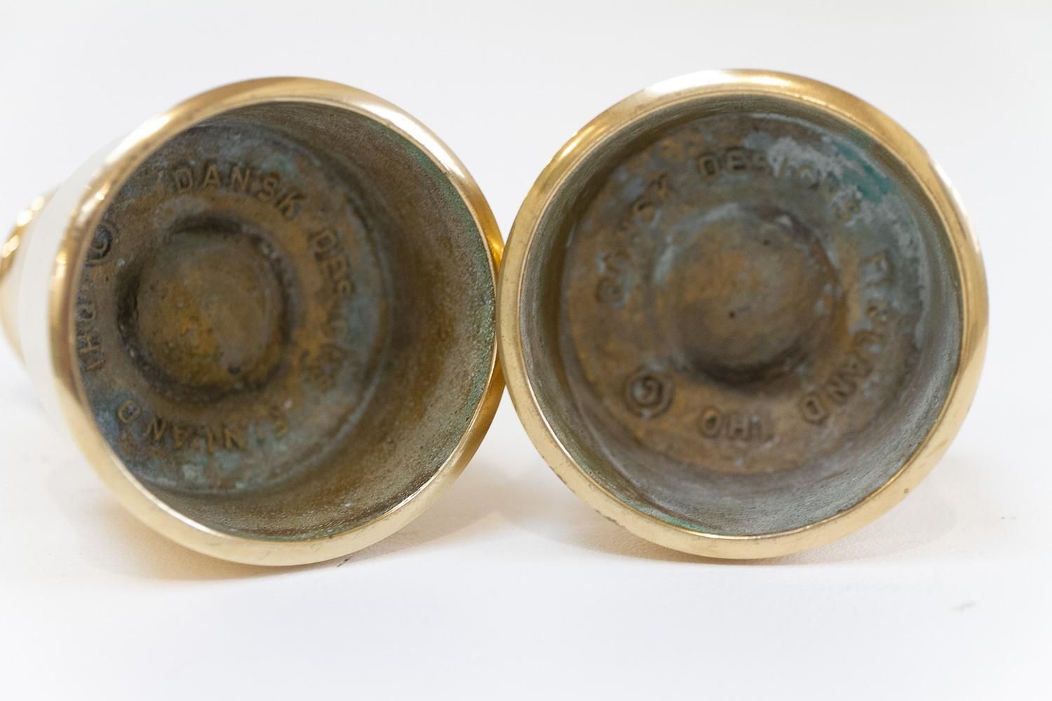 photo furniture Mid Century Danish Brass Candleholders By Jens Quistgaard,  1960s. Set Of 2.