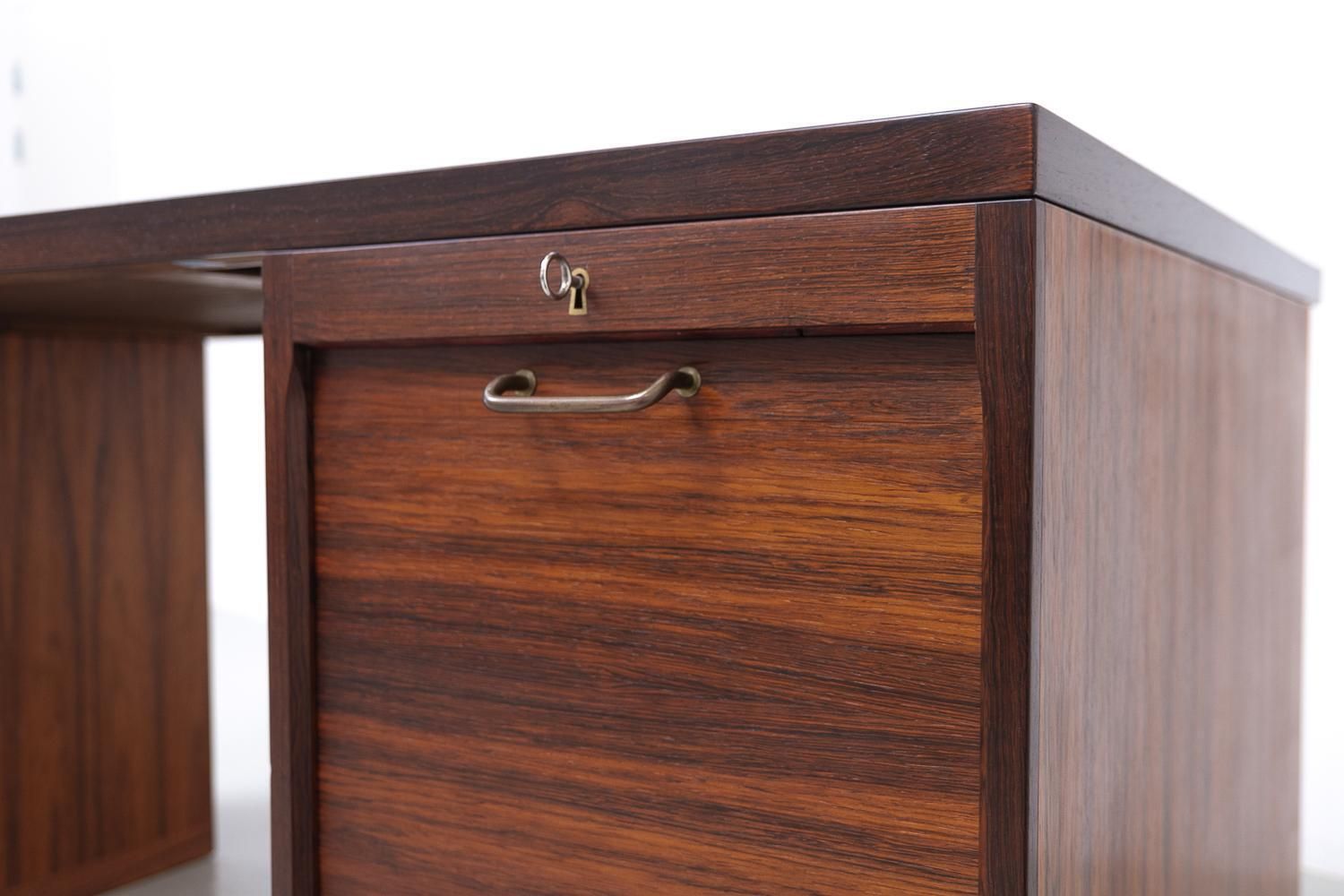 Danish Rosewood Desk With Tambour Doors By Hans J. Wegner, 1950s. photo 3059.0