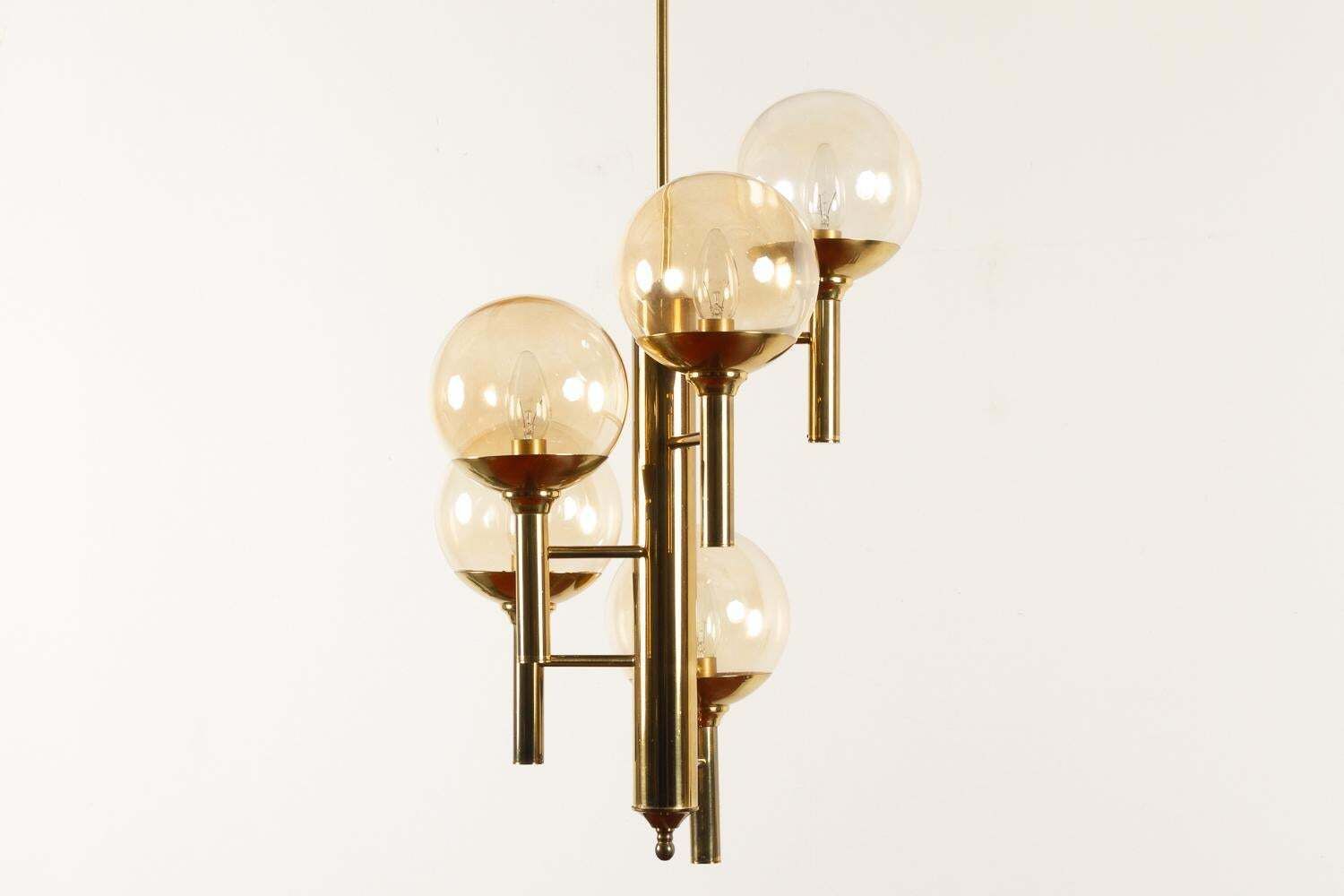 photo vinterior Scandinavian Modern Chandelier By Svend Mejlstrøm For Mejlstrøm Belysning, 1960s