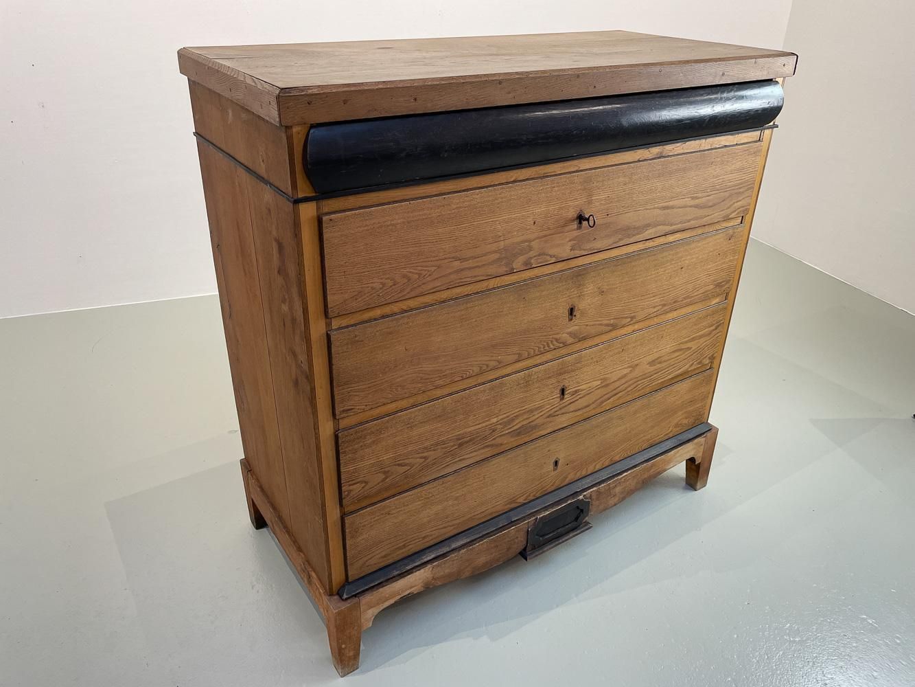 Antique Danish Oak Chest Of Drawers, Ca. 1800. photo furniture