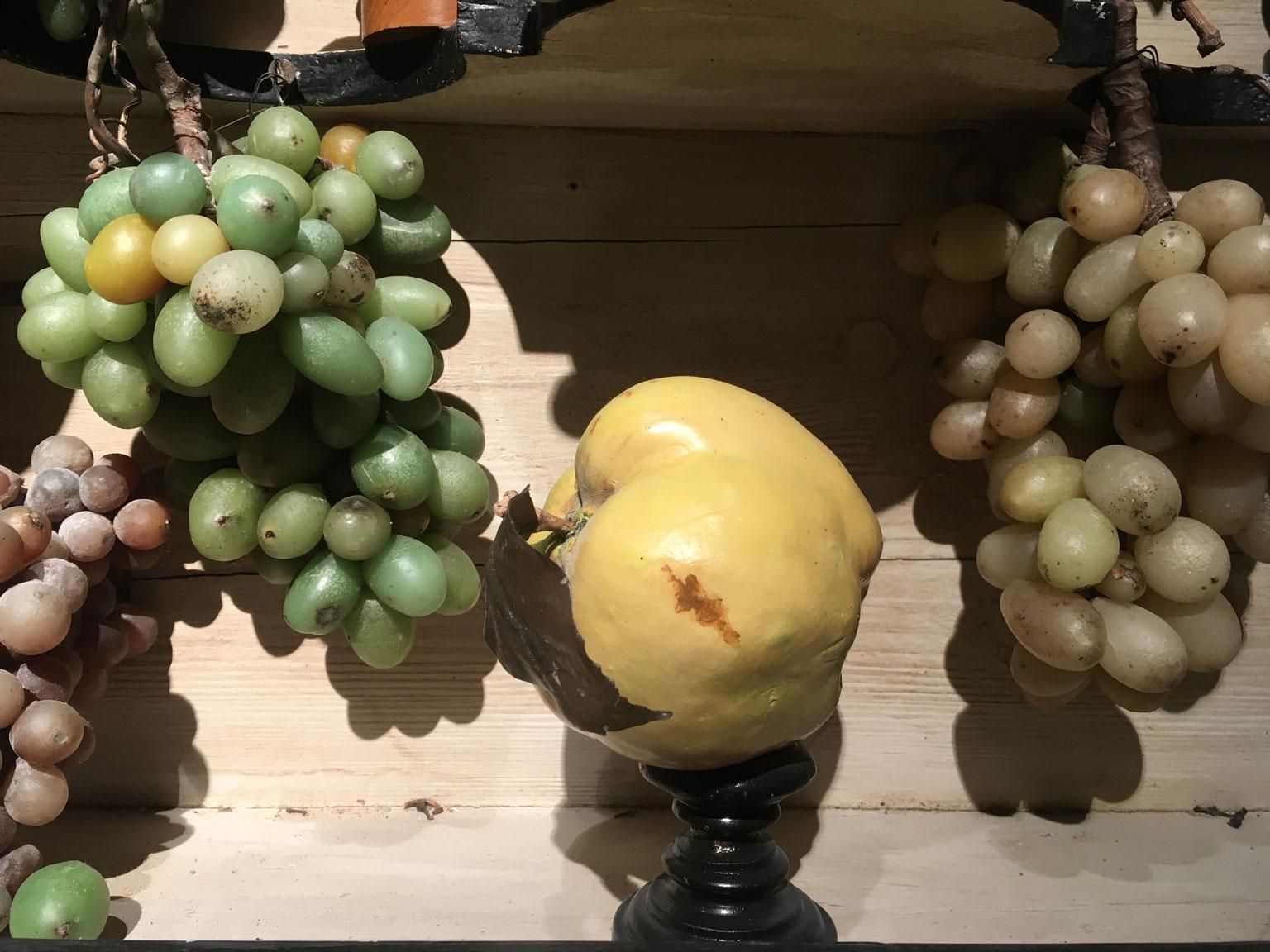 photo furniture Paire de vitrines Wunderkammer en style baroque avec fruits artificiels en cire, Italie, vers 1850