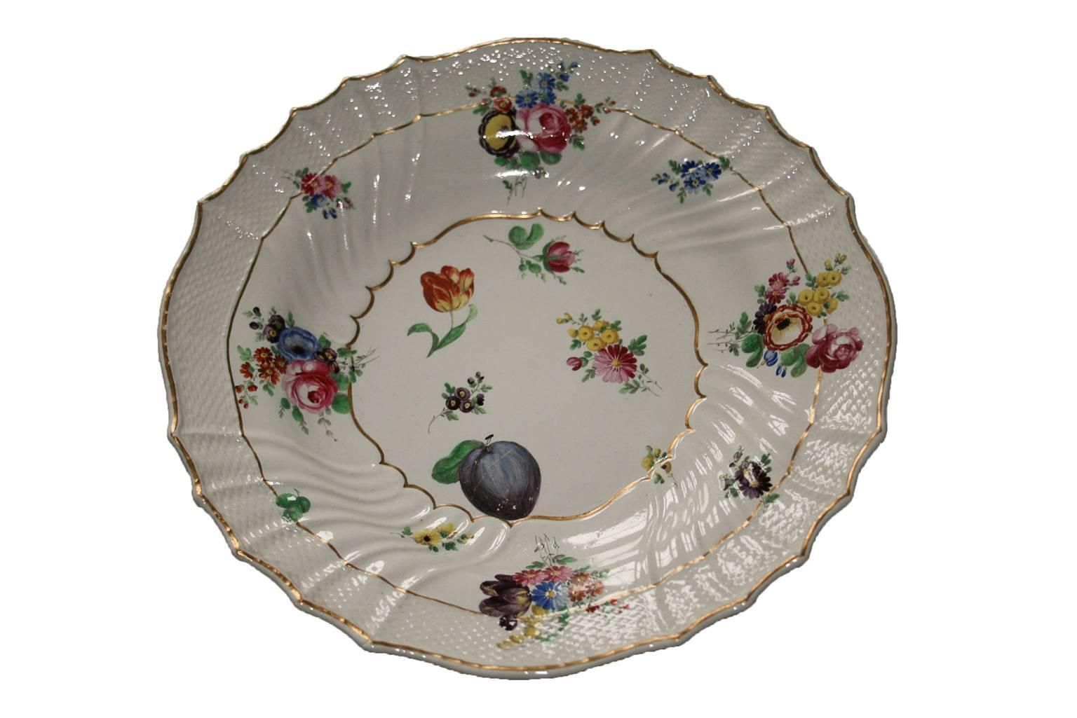 photo for sale Italy Richard Ginori Mid 18th Century Porcelain Set 8 Dishes Floral Design