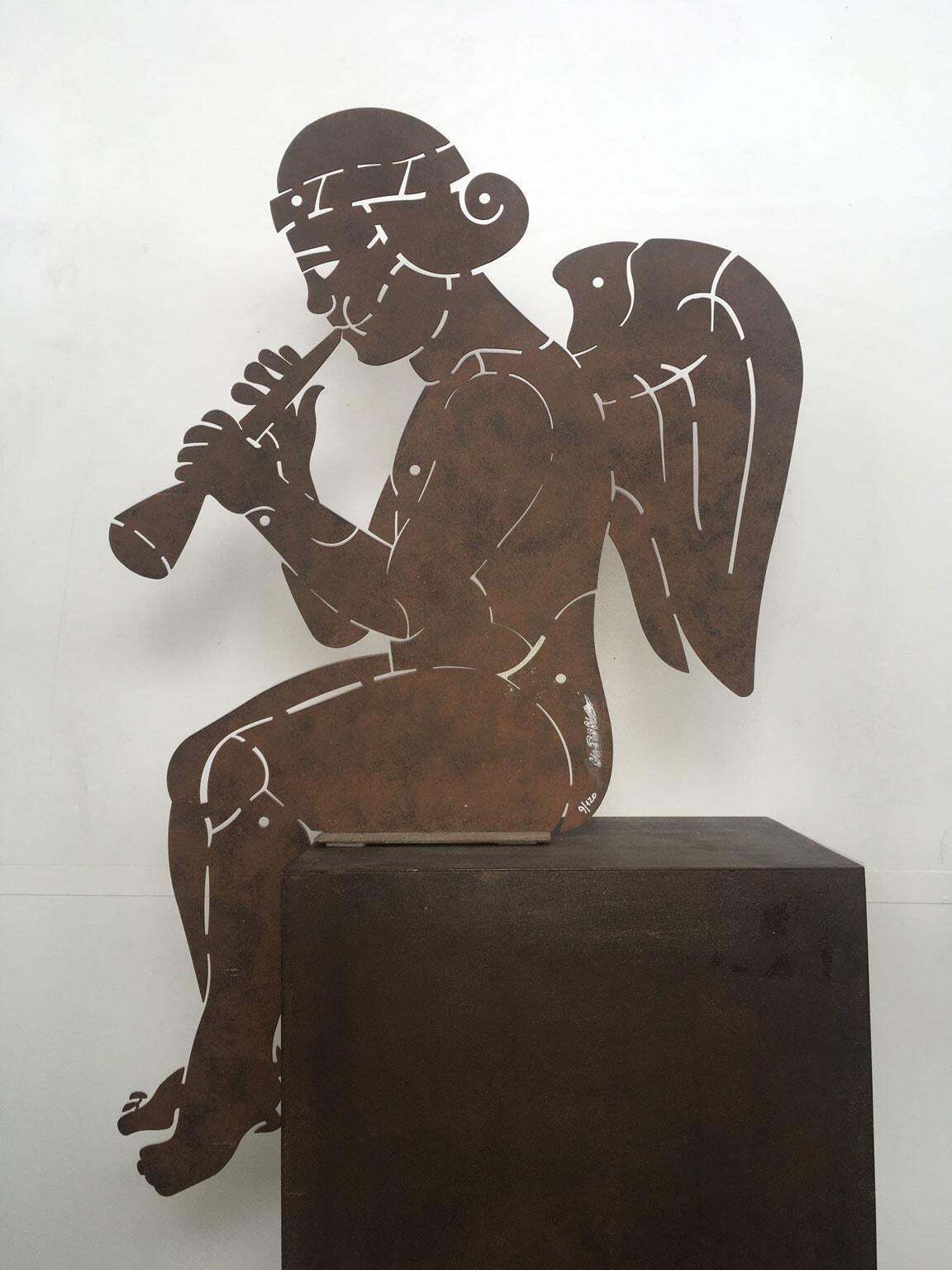 Italy 1980 Post Modern Abstract Sculpture Bruno Chersicla Cherubino Ruggine photo for sale