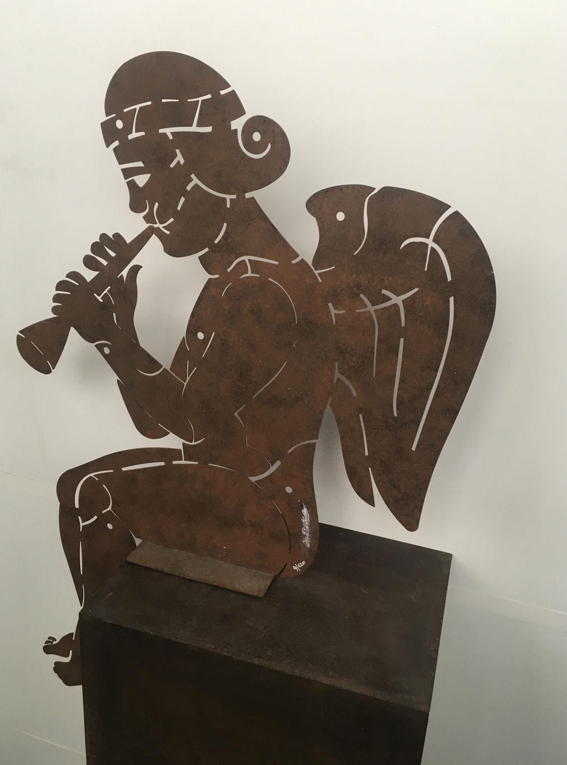 Italy 1980 Post Modern Abstract Sculpture Bruno Chersicla Cherubino Ruggine photo vinterior