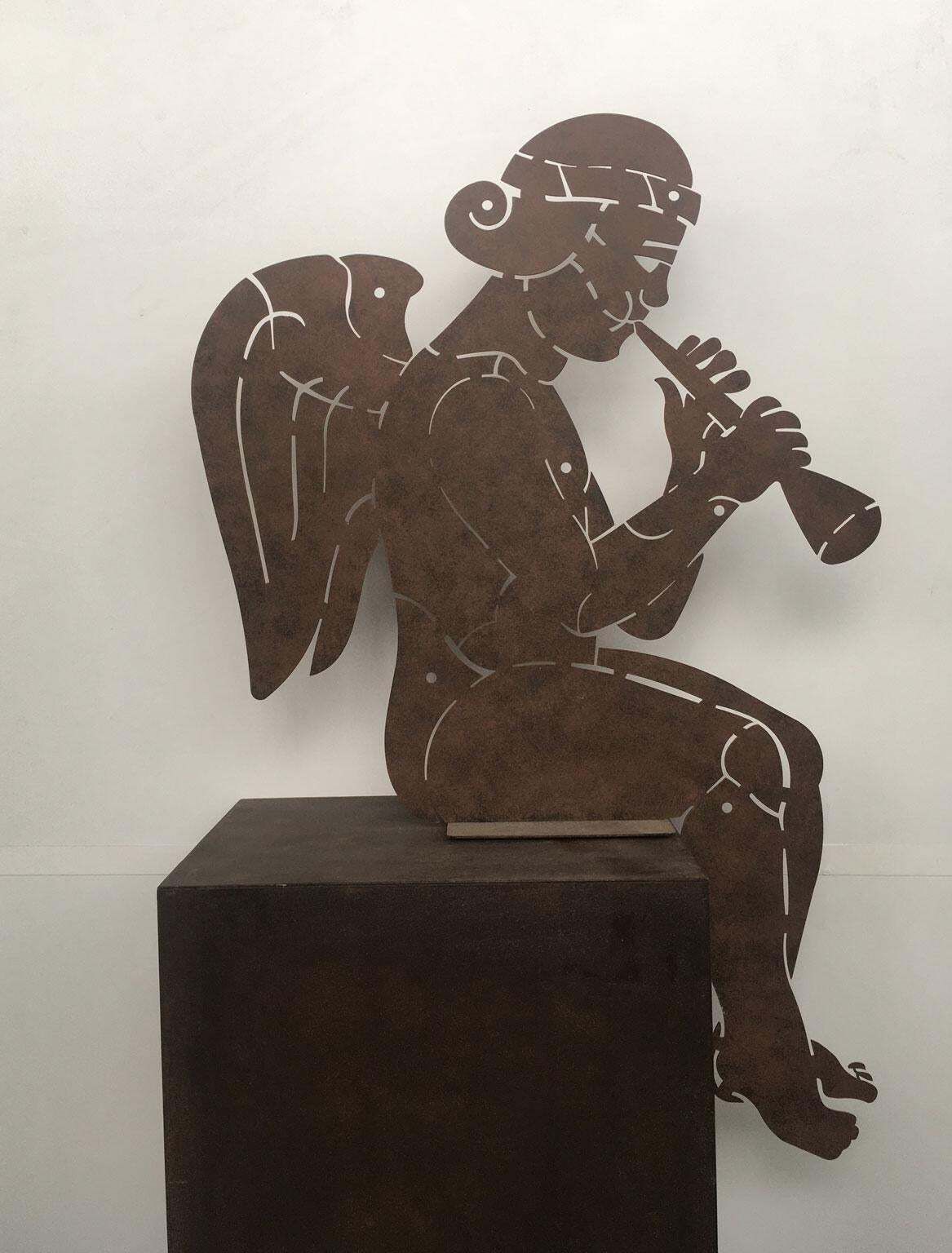 Art Italy 1980 Post Modern Abstract Sculpture Bruno Chersicla Cherubino Ruggine photo