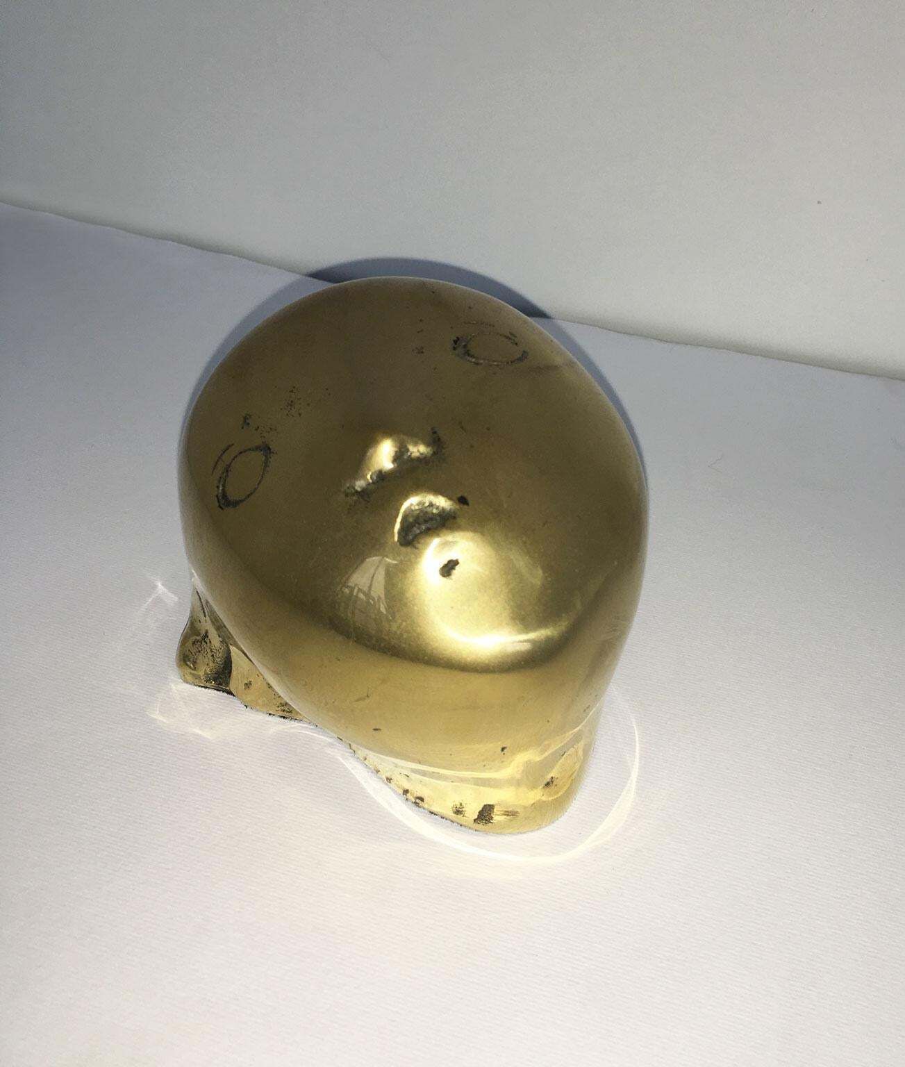 1980 Italy Bronze Abstract Sculpture Piero Perin Testa Head photo 799.0