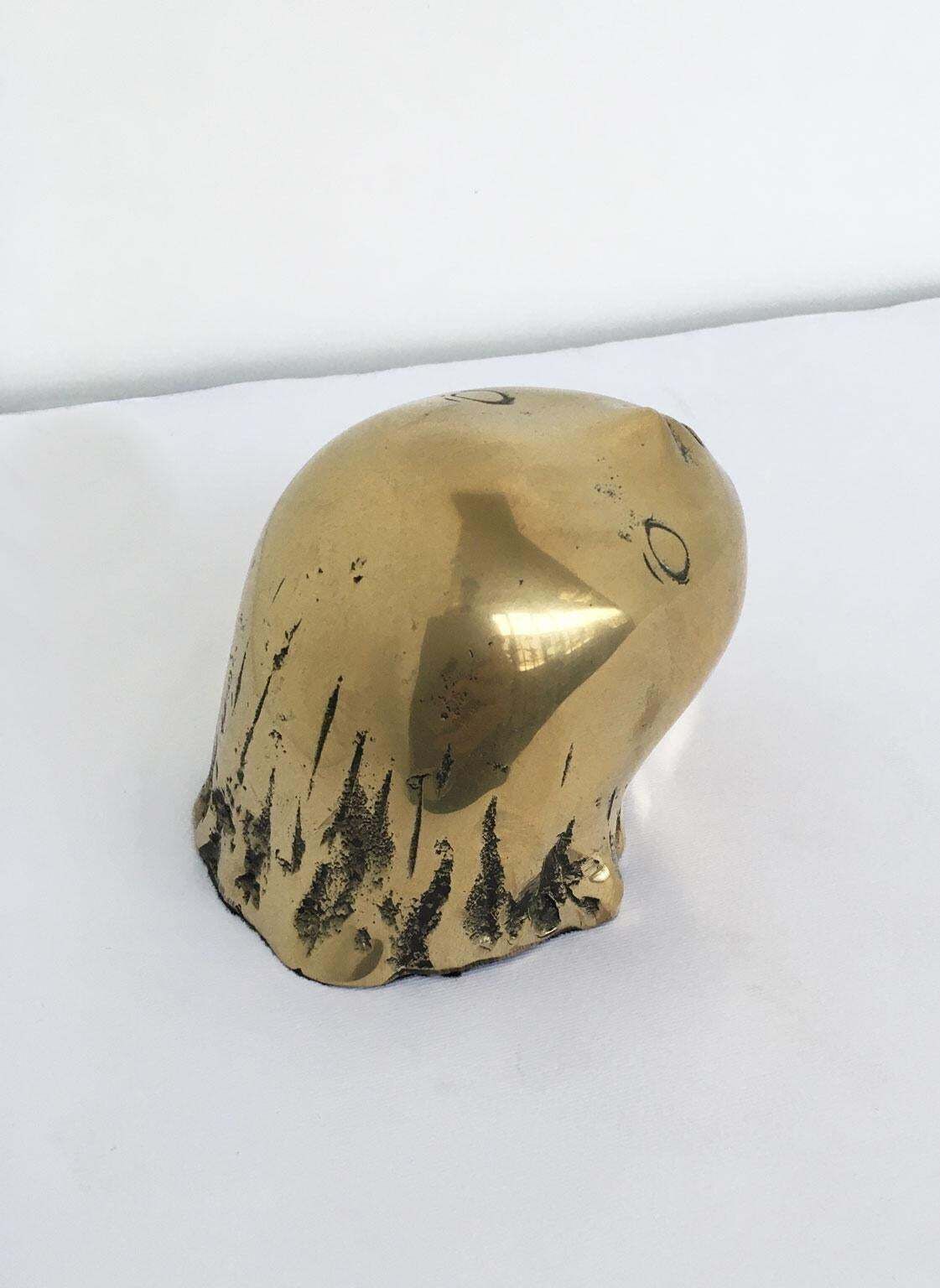 photo furniture 1980 Italy Bronze Abstract Sculpture Piero Perin Testa Head