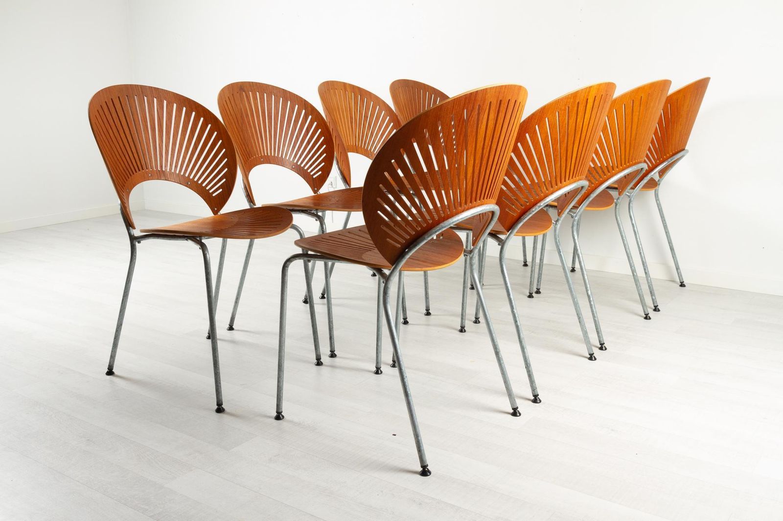 Trinidad Teak Dining Chairs By Nanna Ditzel 1990s Set Of 8 photo for sale