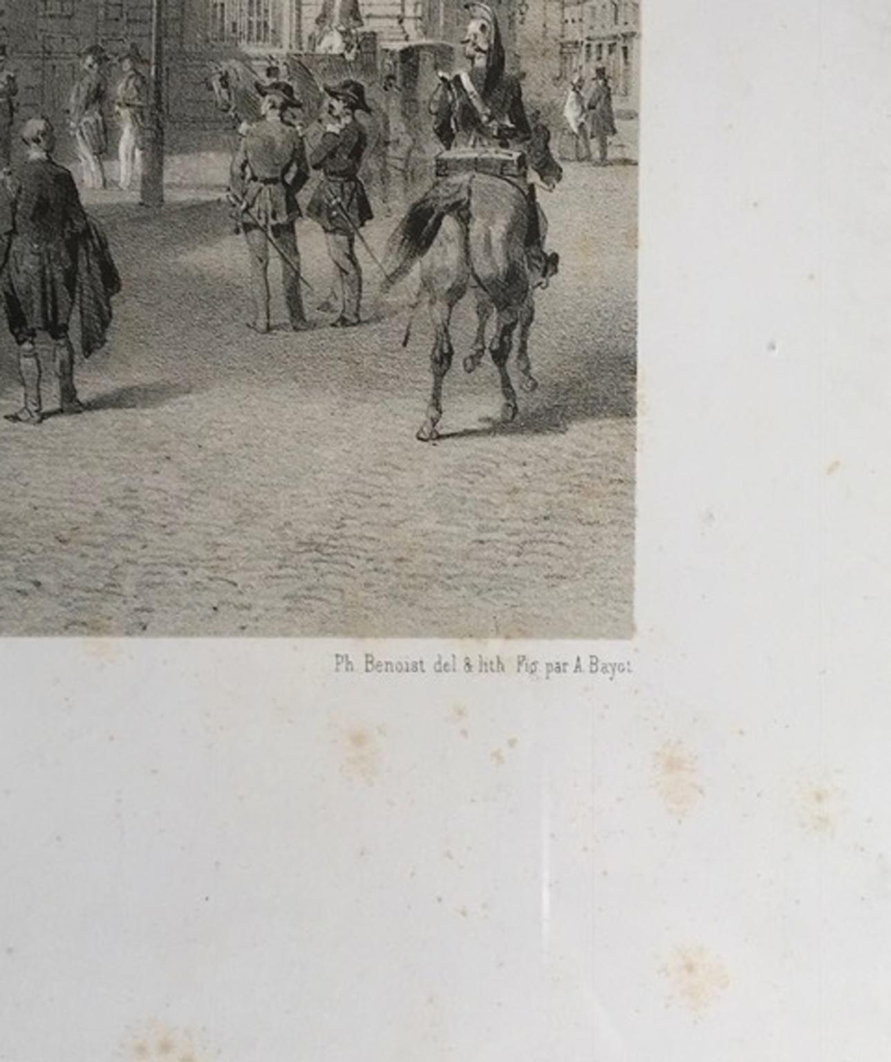 France Mid 19th Century Paris Black And White Print On Paper photo 1786.0