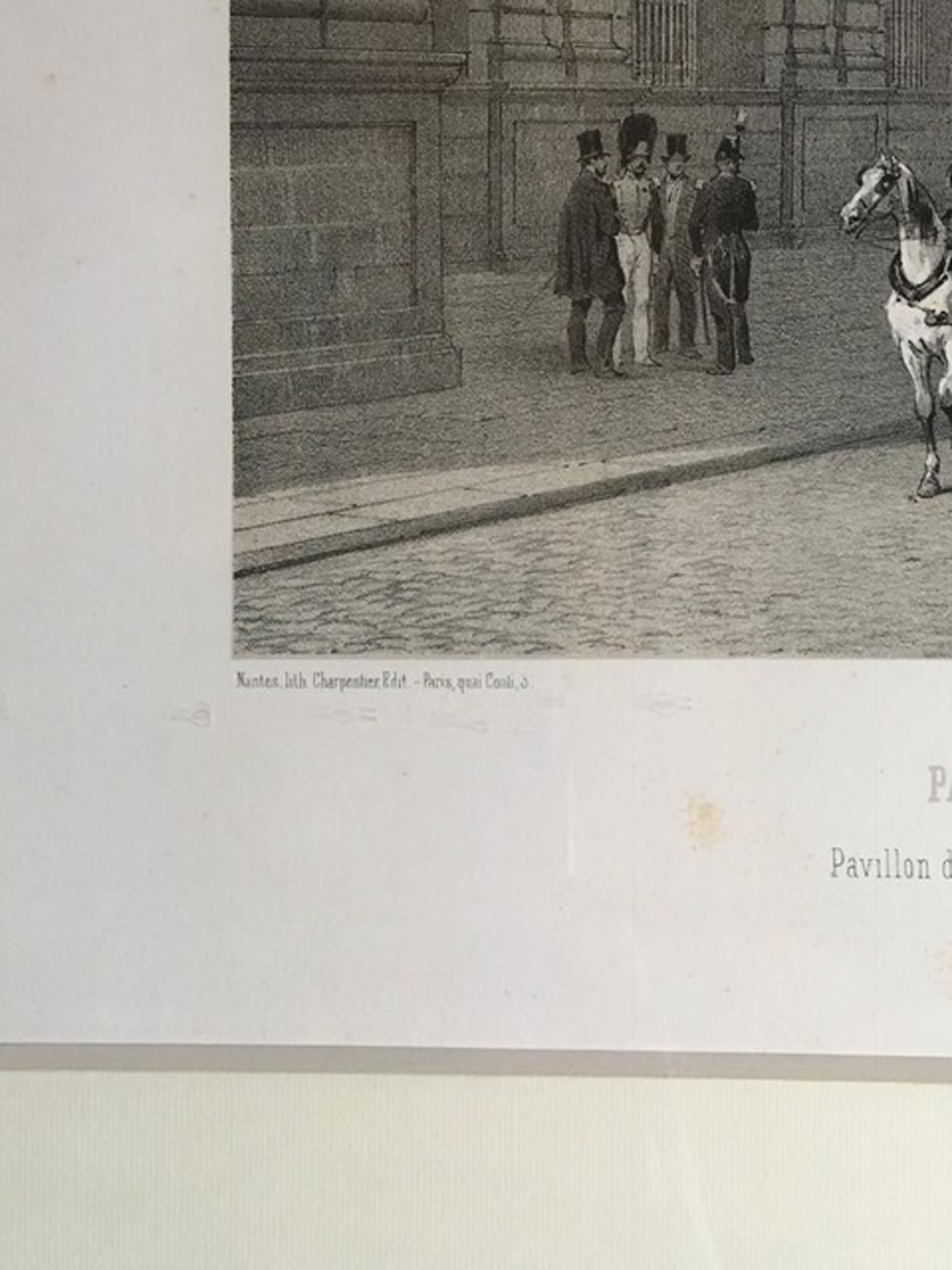 France Mid 19th Century Paris Black And White Print On Paper photo vinterior
