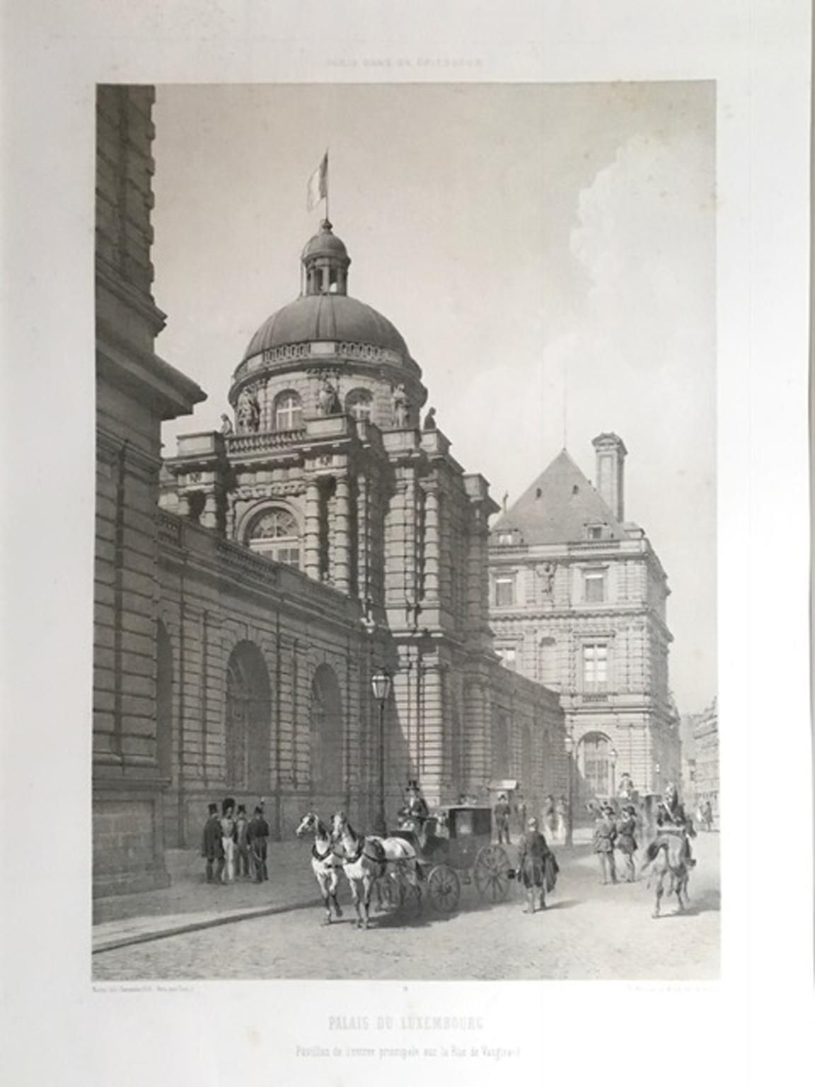Art France Mid 19th Century Paris Black And White Print On Paper photo