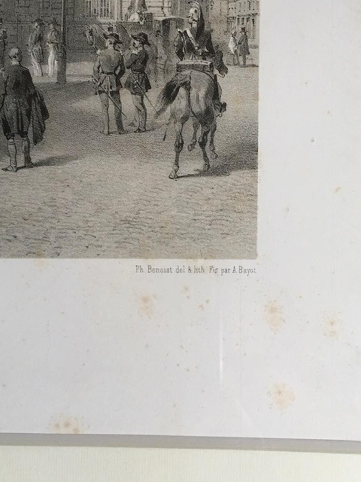 1786.0 France Mid 19th Century Paris Black And White Print On Paper photo