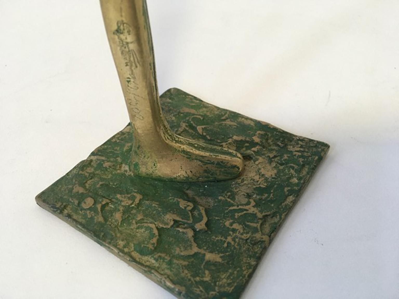 1980 Italy Post Modern Abstract Figurative Bronze Sculpture By Marisa Ruberti photo vintage