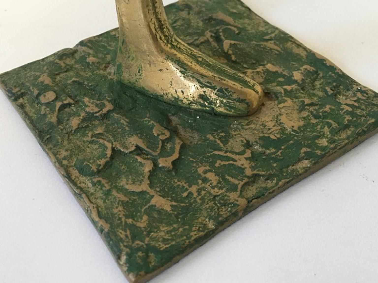 photo for sale 1980 Italy Post Modern Abstract Figurative Bronze Sculpture By Marisa Ruberti