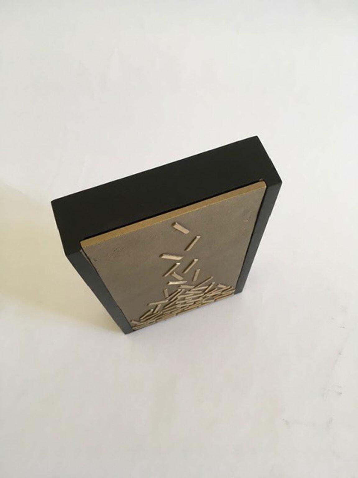 photo buy Italy 1990 Post Modern Bronze Abstract Sculpture By Beppe Bonetti
