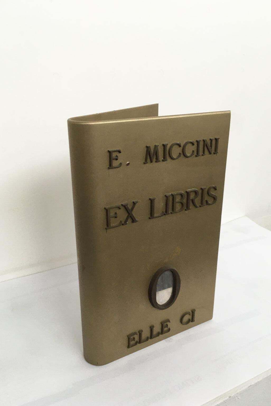 1970 Italy Aluminun Abstract Sculpture Eugenio Miccini Ex Libris photo Art