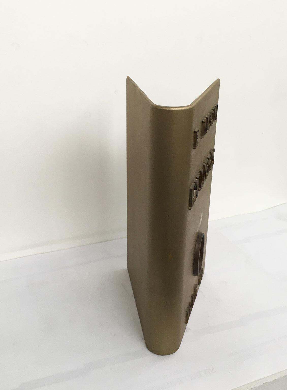 1970 Italy Aluminun Abstract Sculpture Eugenio Miccini Ex Libris photo buy