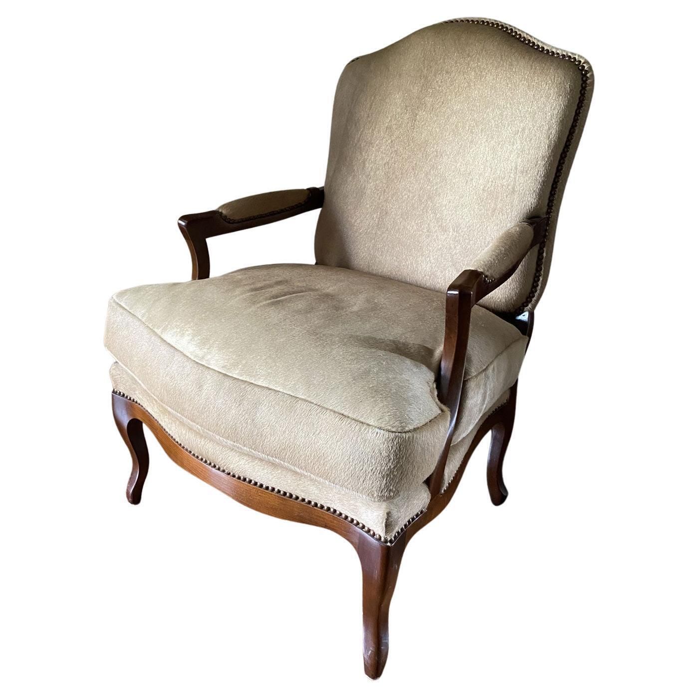 1990 Italy Postmodern Blond Cow Leather Armachair