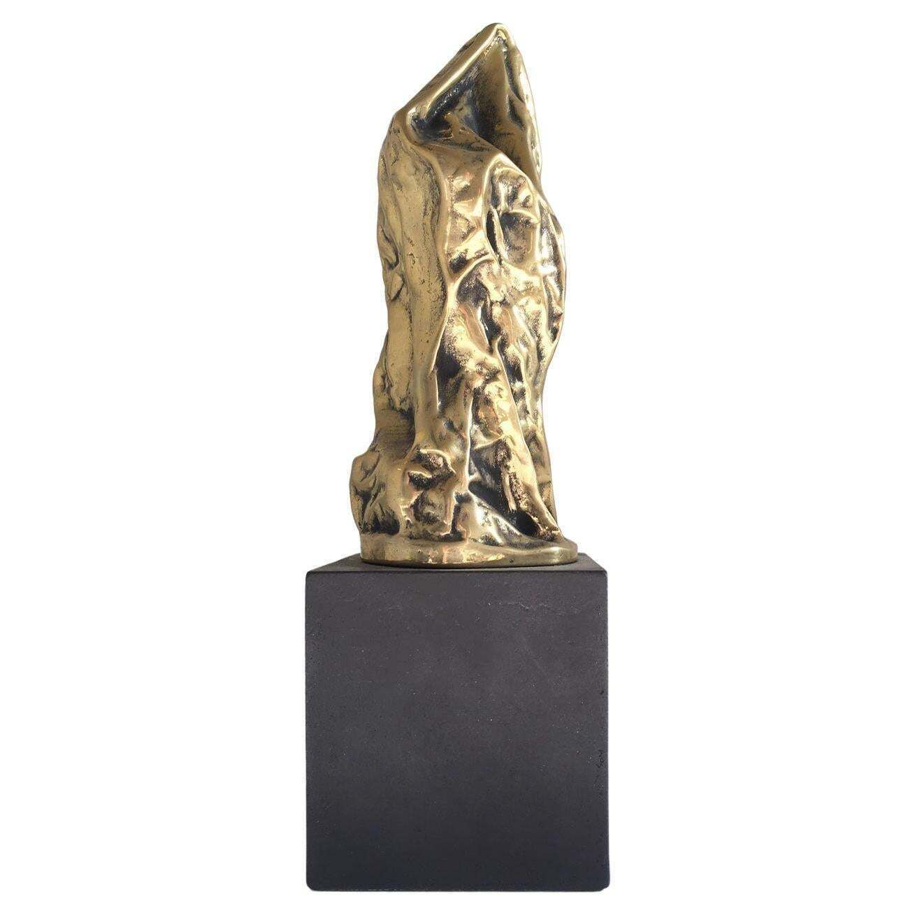 1980 Italy Post Modern Cristina Roncati Bronze Abstract Sculpture Donna Velata