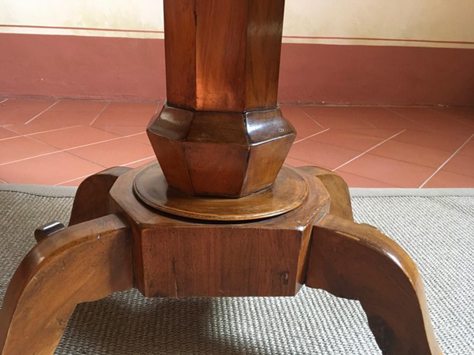 Italy 18th Century Regency Walnut Briar Root Oval Table photo buy