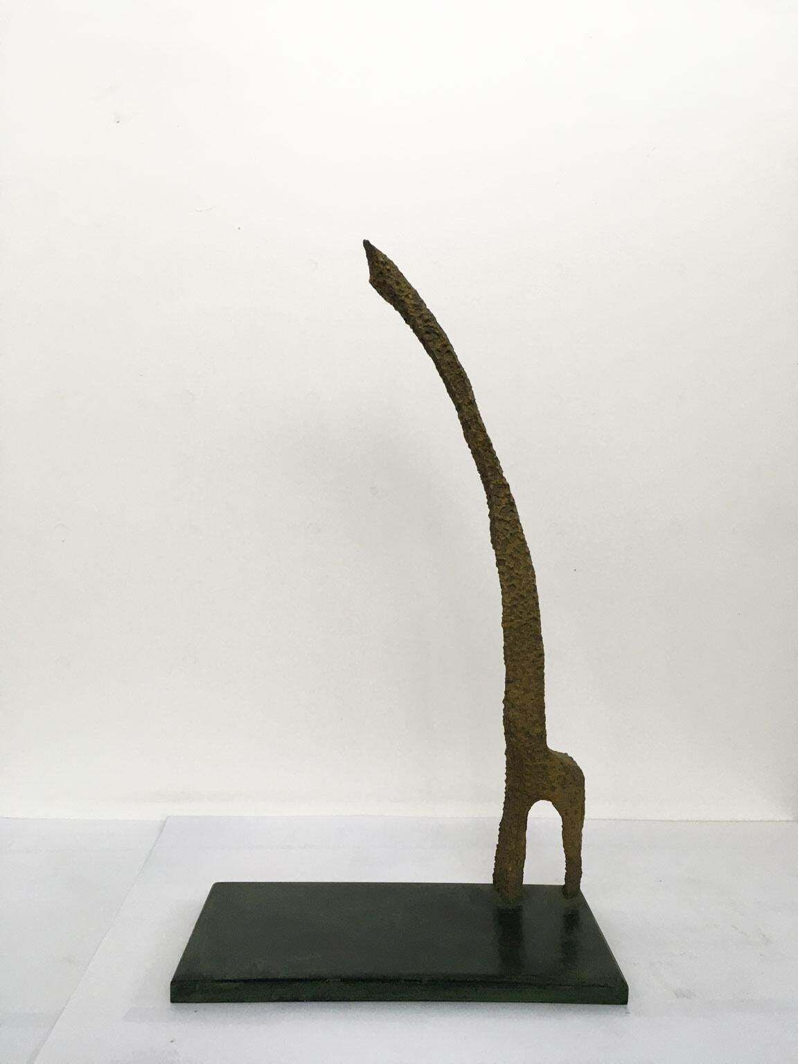 Art 1970 Italy Bronze Abstract Sculpture By Urano Palma Omaggio A Giacometti photo