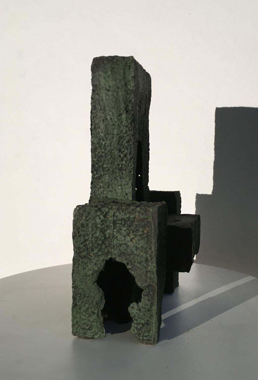 photo for sale 1985 Italy Cast Iron Abstract Sculpture By Urano Palma Cast Iron Throne