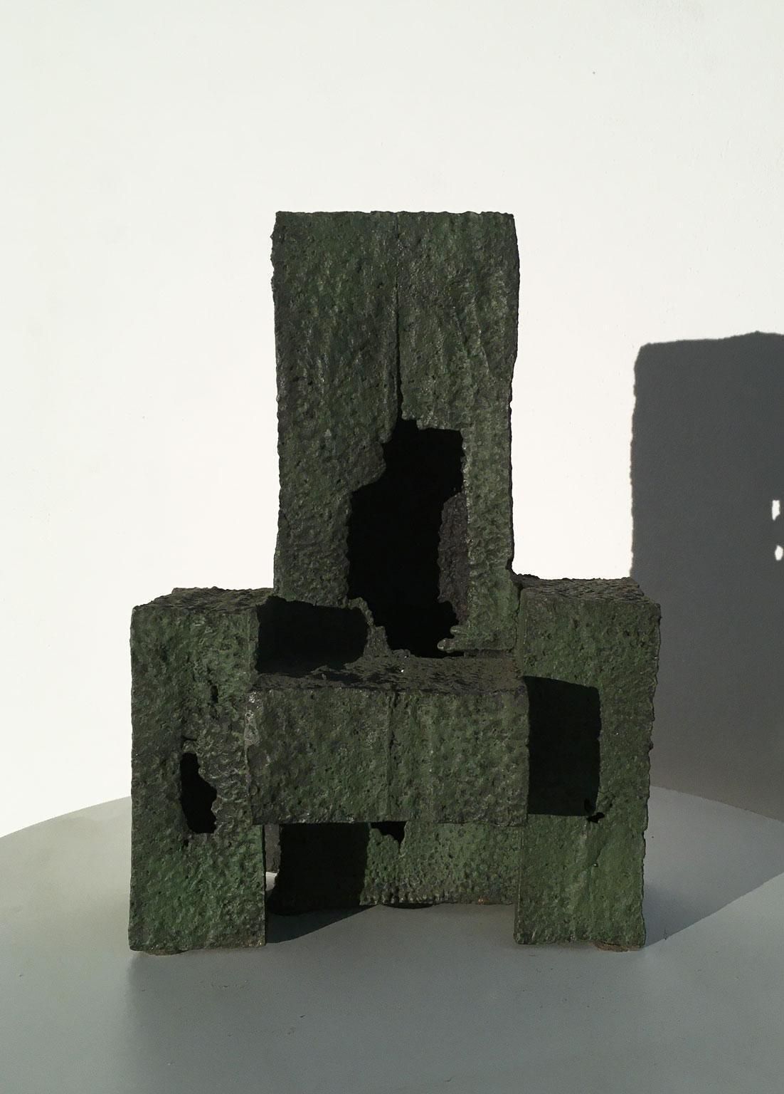 4674.0 1985 Italy Cast Iron Abstract Sculpture By Urano Palma Cast Iron Throne photo
