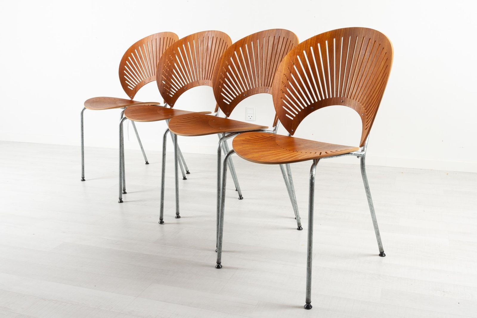 Trinidad Teak Dining Chairs By Nanna Ditzel 1990s Set Of 4 photo vintage