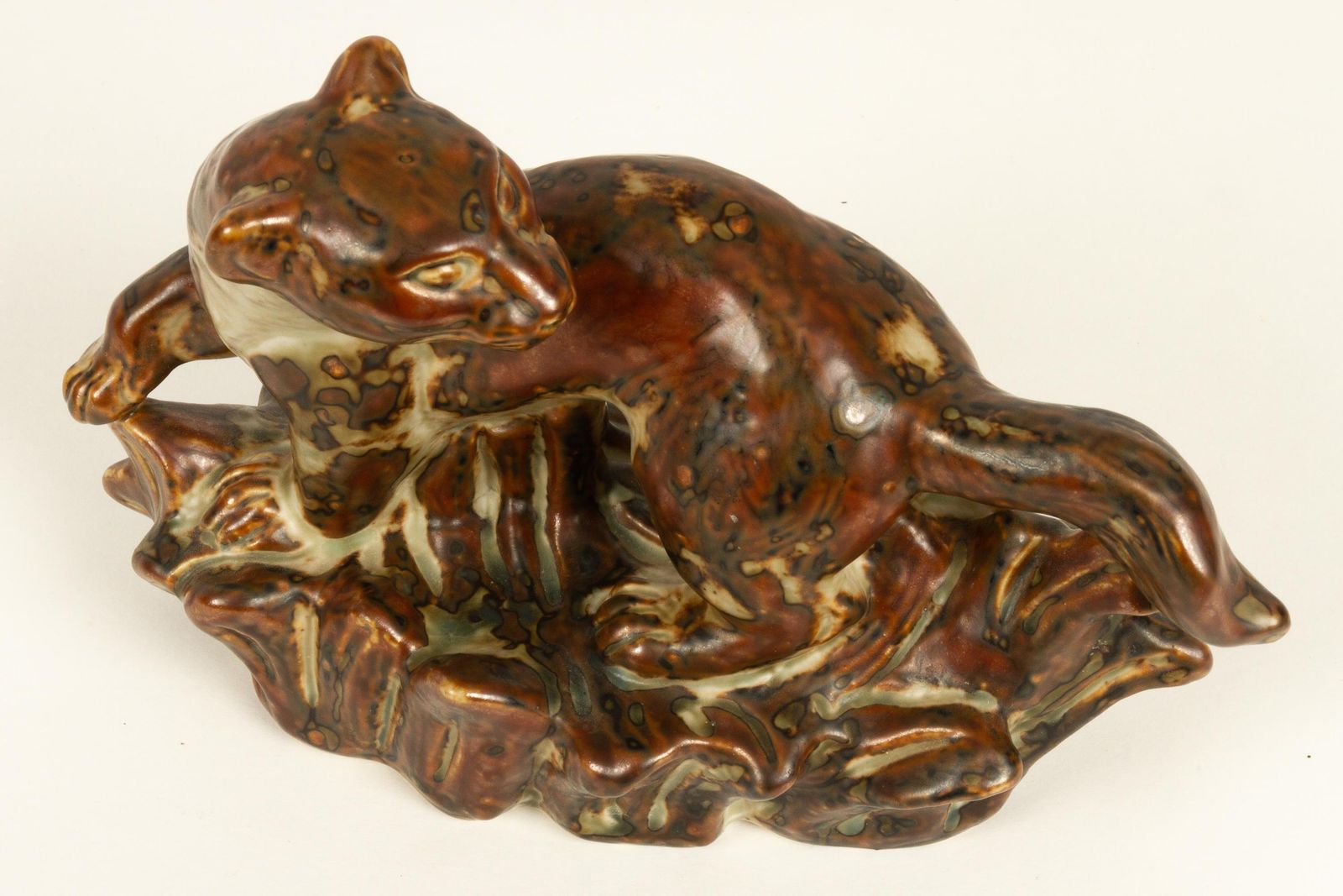 Danish Stoneware Stoat Figurine By Knud Kyhn For Royal Copenhagen, 1970s photo vinterior