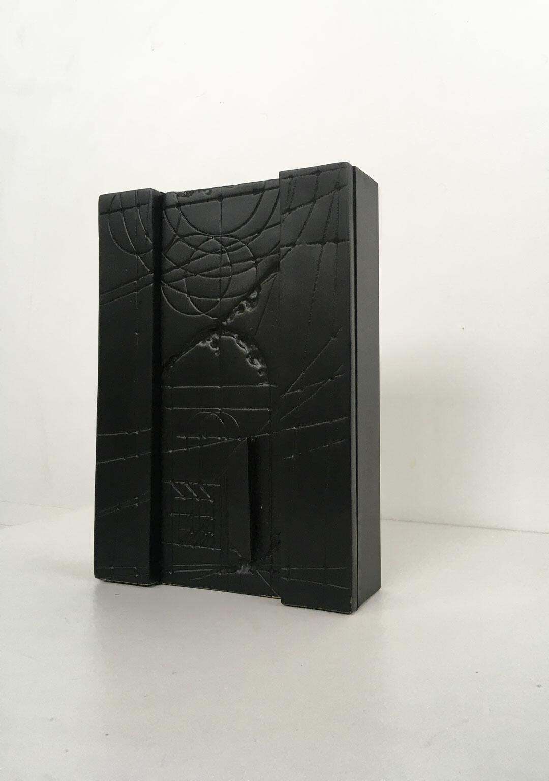 photo for sale 1980 Italy Walter Valentini Bronze Abstract Sculpture City Of The Sun