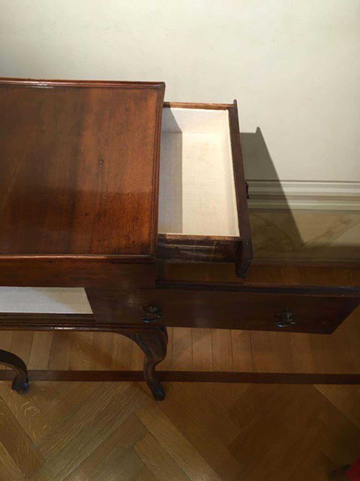 Italy 18th Century Louis XV Walnut Side Table Gueridon With Drawings photo buy