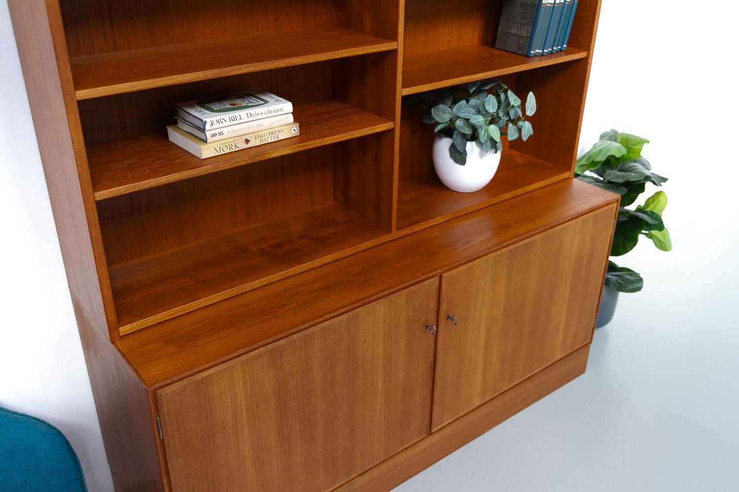 Furniture Danish Modern Teak Bookcase, 1960s. photo