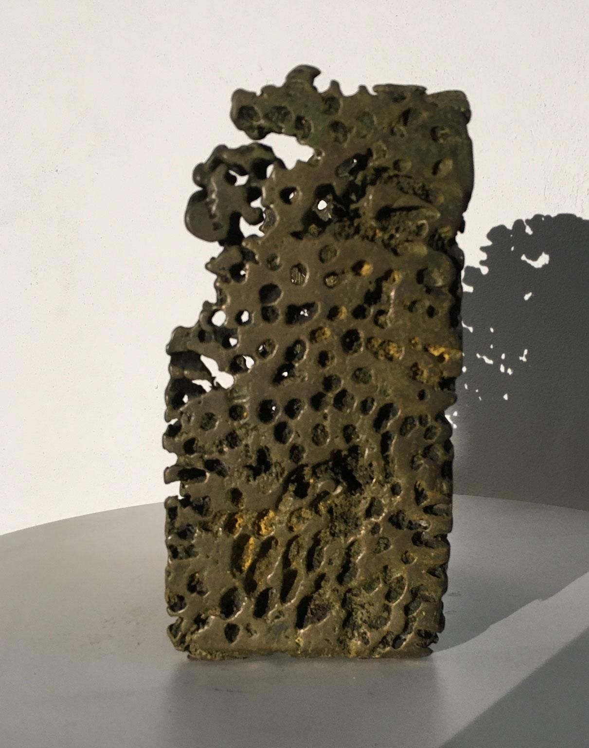 1985 Italy Bronze Abstract Sculpture By Urano Palma Trono Bronzo Bronze Throne photo vinterior