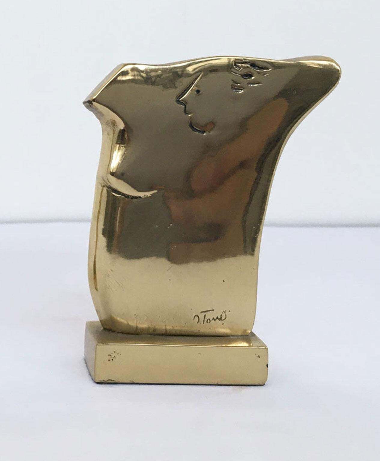 1980 Italy Post Modern Bronze Abstract Sculpture Ottorino Tonelli Eva photo furniture