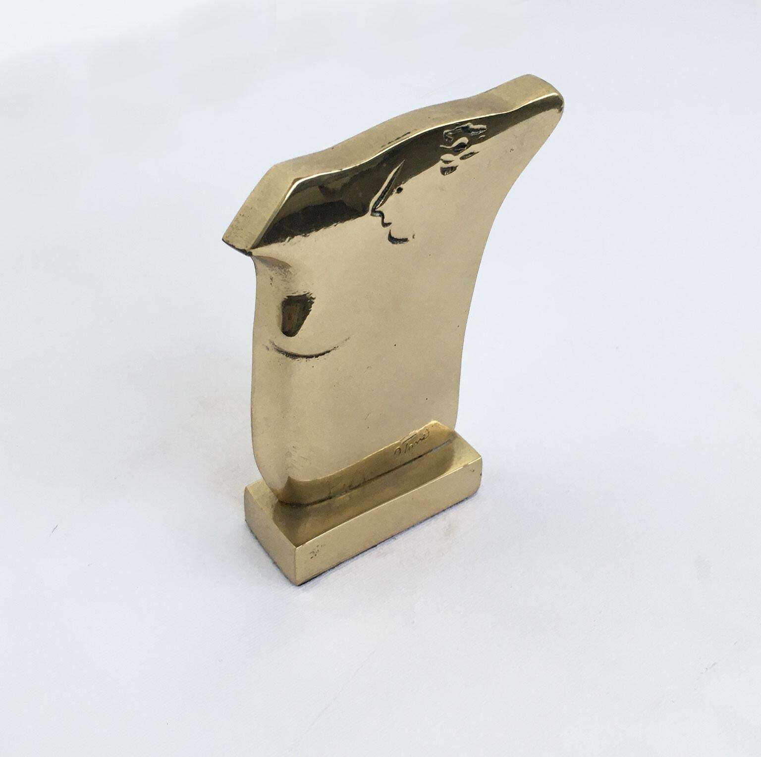 1980 Italy Post Modern Bronze Abstract Sculpture Ottorino Tonelli Eva photo Art