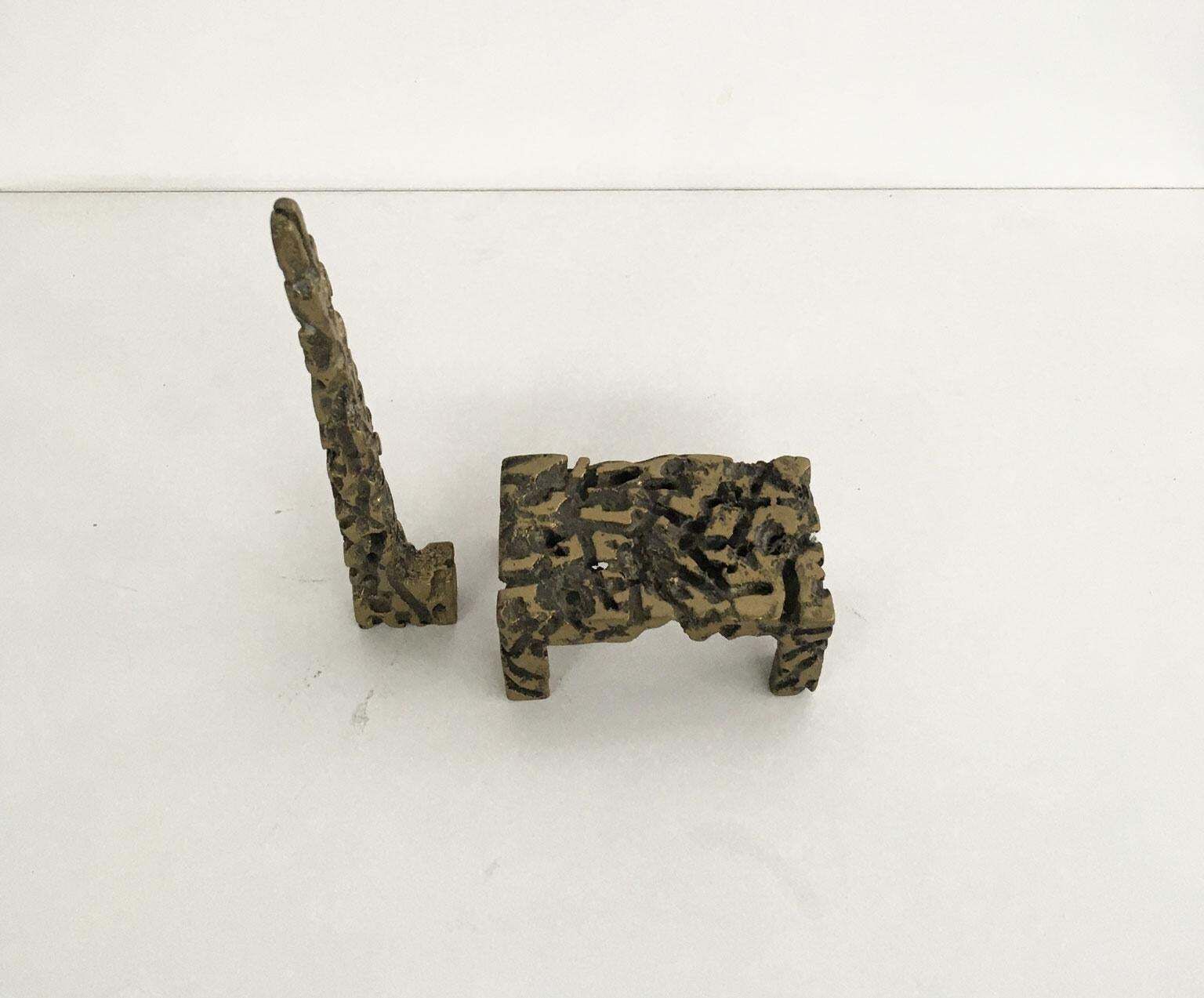 1980 Italy Bronze Abstract Sculpture By Urano Palma Simbiosi photo for sale