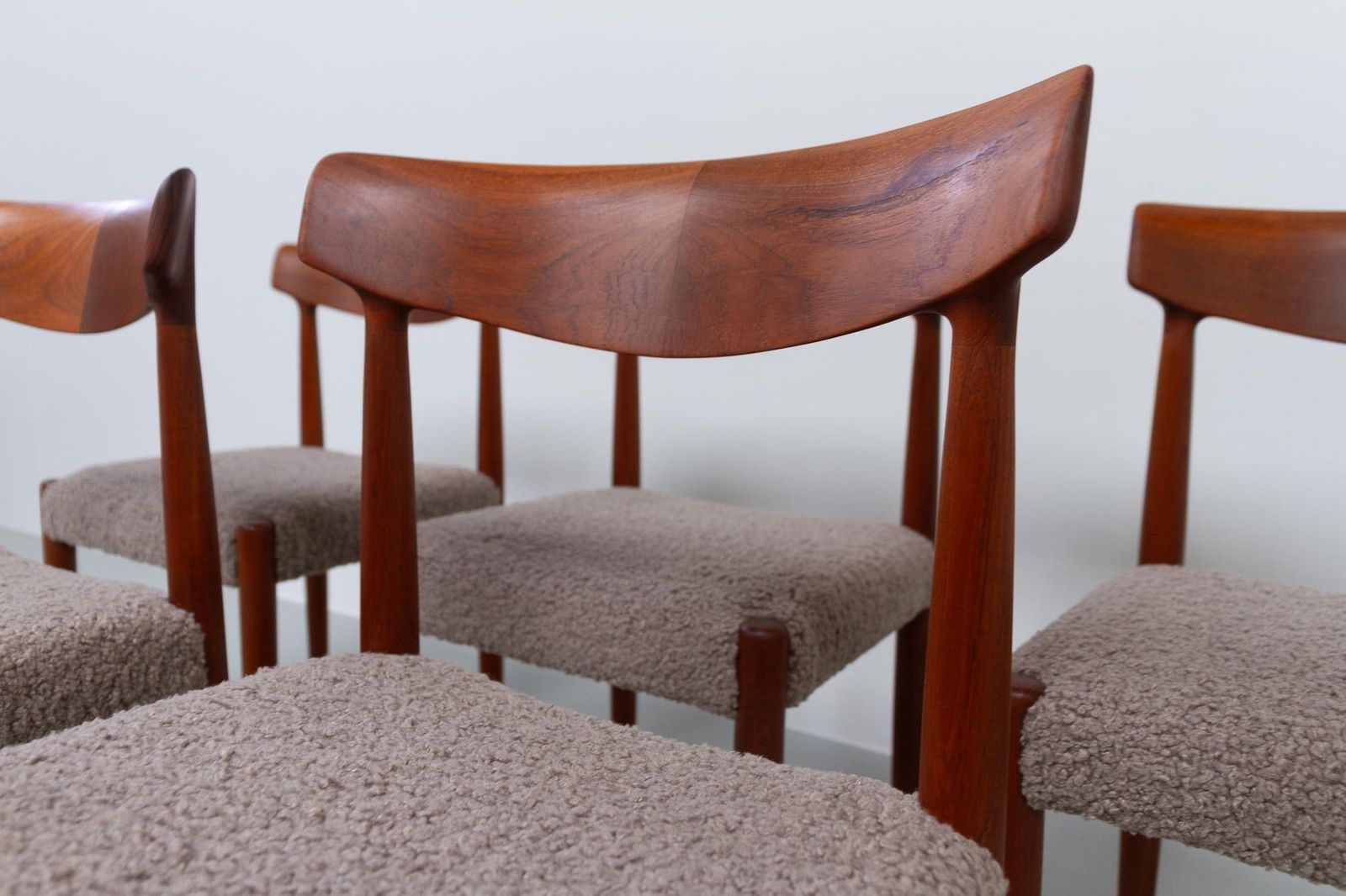 photo for sale Danish Modern Teak Dining Chairs By Knud Færch For Slagelse, 1960s. Set Of 6.