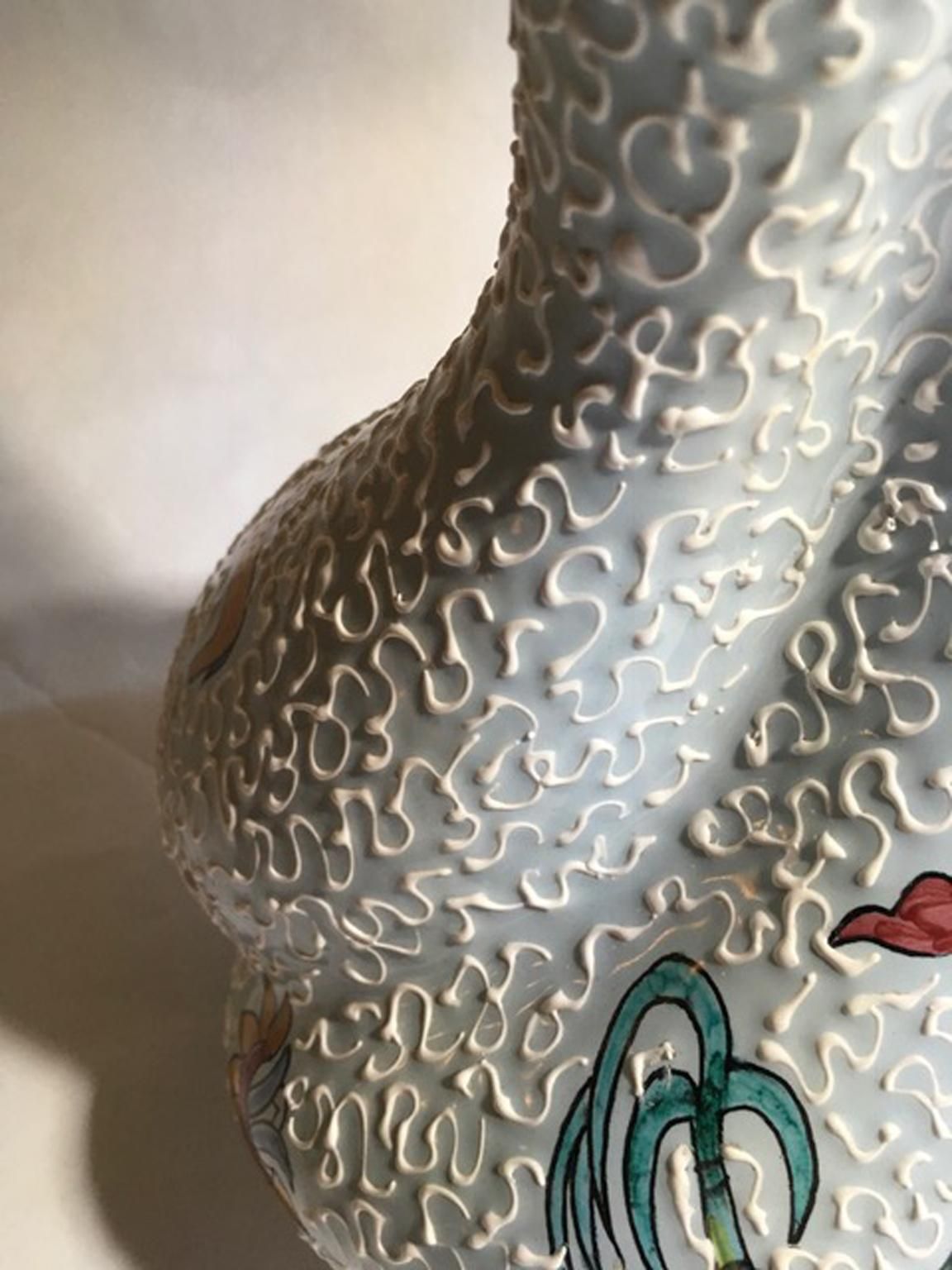 Décoration Vase en céramique émaillée blanche, Italie, années 1960 photo