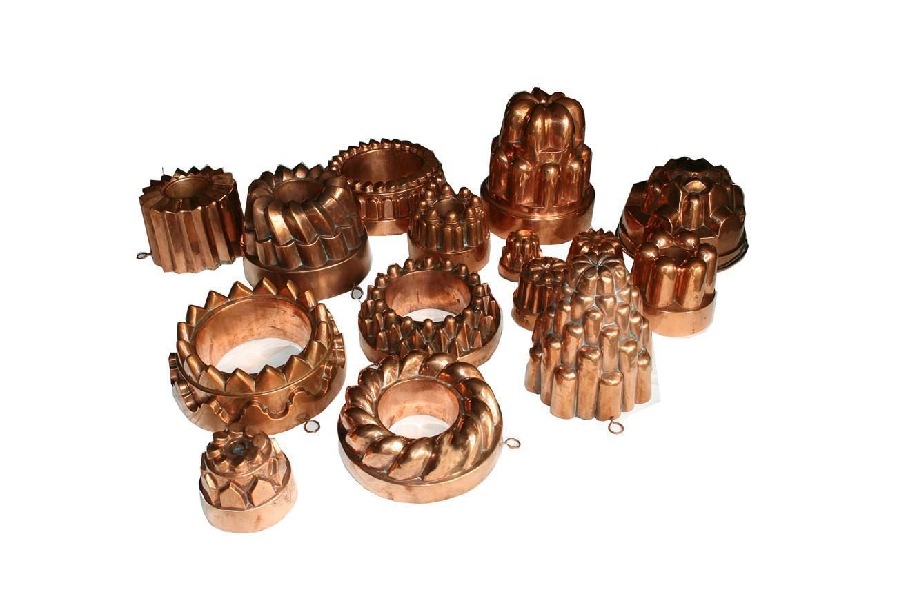 Austria 18th Century Copper Cakes Shapes Wall Decoration photo for sale